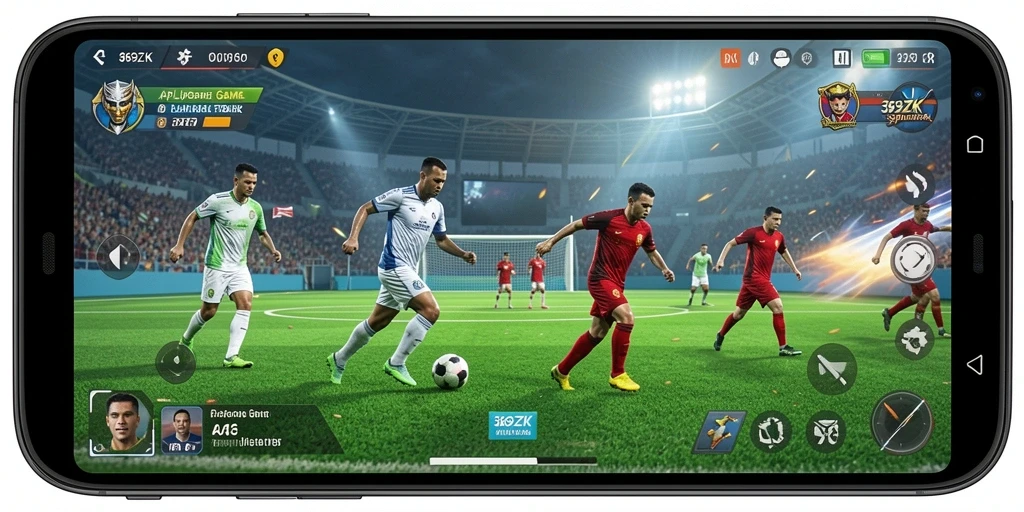 Gameplay seru dalam 369ZK yang menggambarkan pertandingan olahraga.