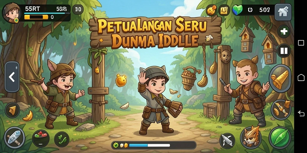 Tampilan luar biasa gameplay Idle yang menarik.