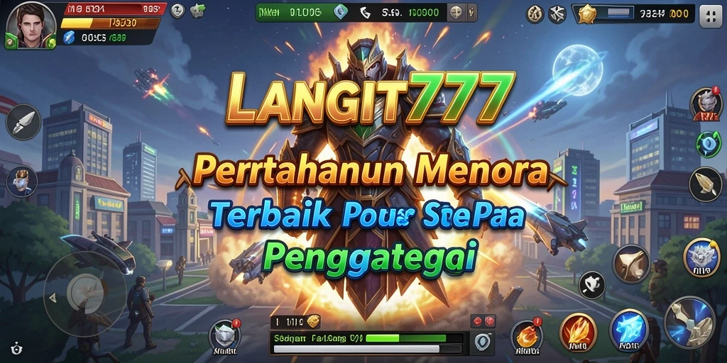 Screenshot game LANGIT777 yang menampilkan aksi menara pertahanan.