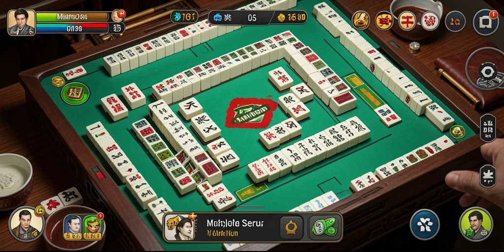 Screenshot gameplay MPO76 menampilkan level Mahjong yang menantang dan menarik.