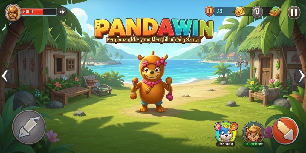 Tampilan gameplay seru dari PANDAWIN yang menenangkan.