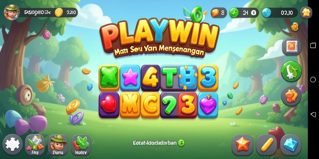 Tangkapan layar menunjukkan gameplay seru dari <strong>PLAYWIN</strong> dengan banyak warna cerah dan objek mencolok.