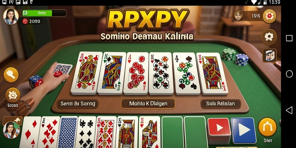 Screenshot menunjukkan tampilan seru gameplay RPYYY dengan domino.