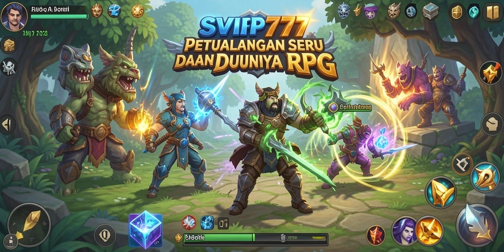 Screenshot menampilkan aksi seru dalam gameplay RPG SVIP777.