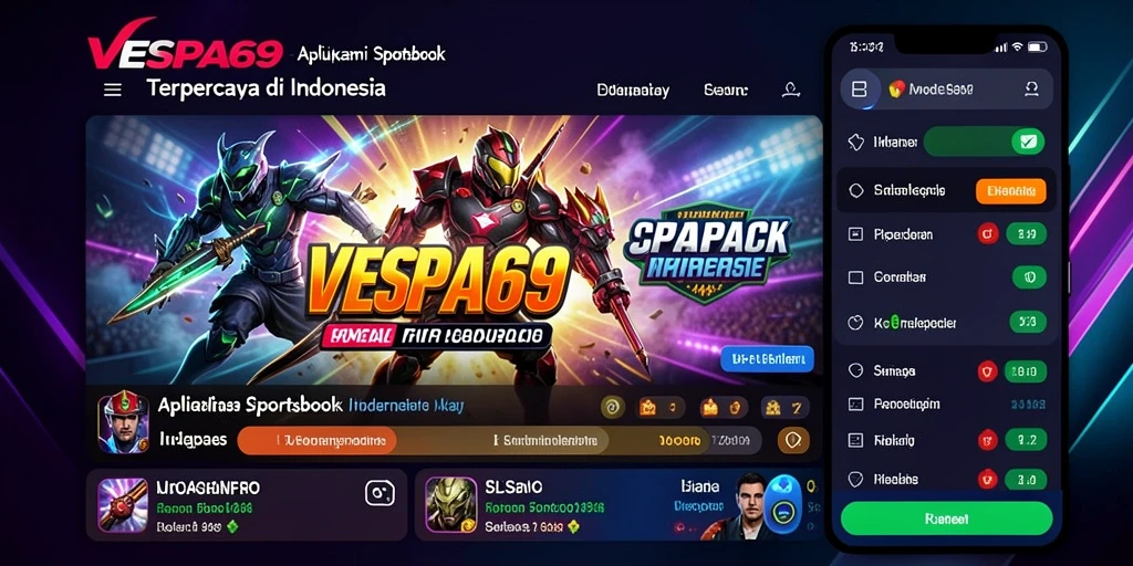 Screenshot VESPA69 menunjukkan antarmuka taruhan olahraga yang menarik dan berfungsi.